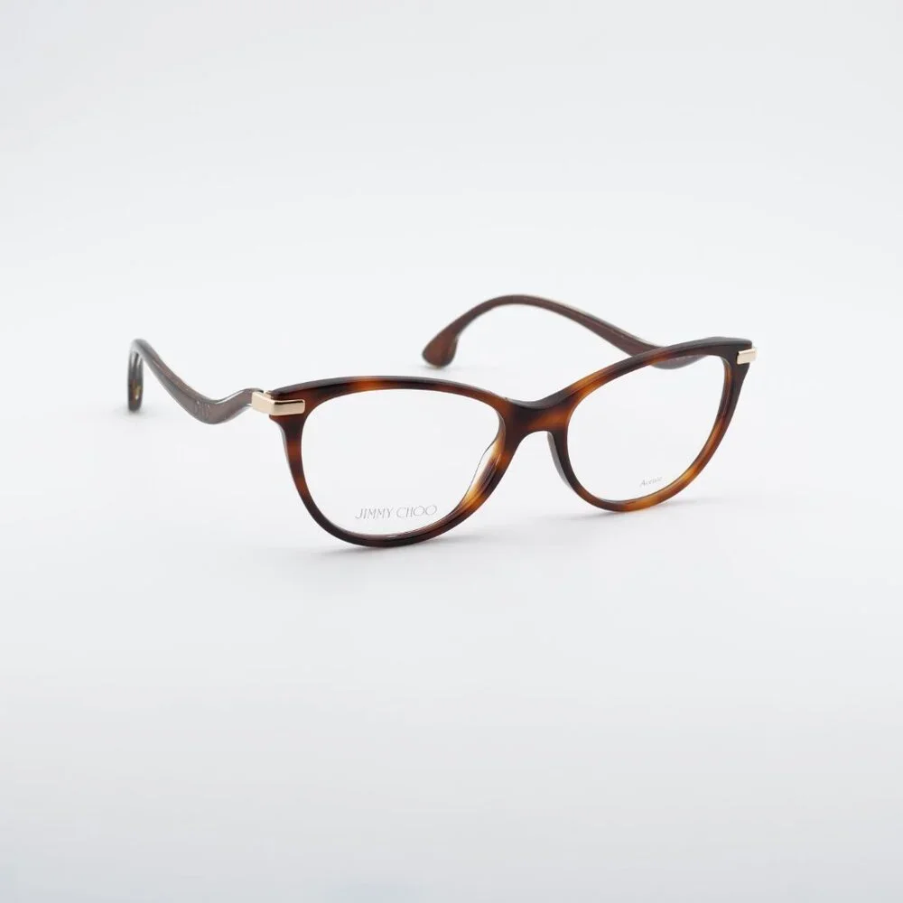 Jimmy Choo JC258 0086 00 Eyeglasses Havana/Gold 54mm Cat Eye Frame - Picture 8 of 11